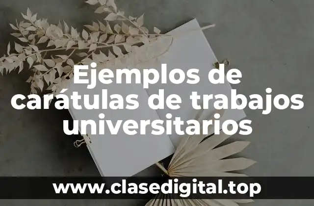 Ejemplos de carátulas de trabajos universitarios