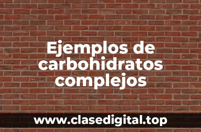 Ejemplos de carbohidratos complejos