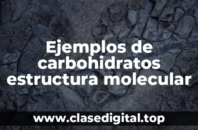 Ejemplos de carbohidratos