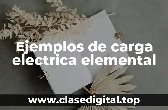 Ejemplos de carga electrica elemental