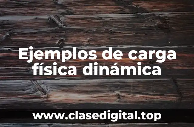 Ejemplos de carga física dinámica