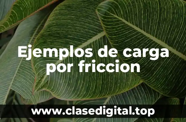 Ejemplos de carga por friccion