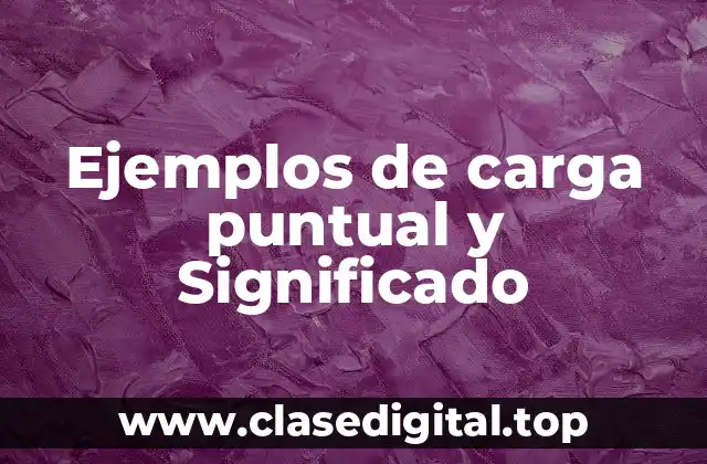 Ejemplos de carga puntual y Significado