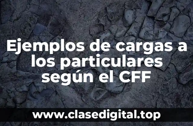 Ejemplos de cargas a los particulares según el CFF
