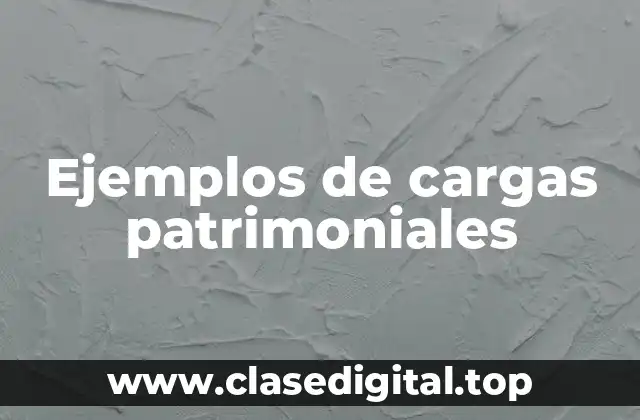 Ejemplos de cargas patrimoniales