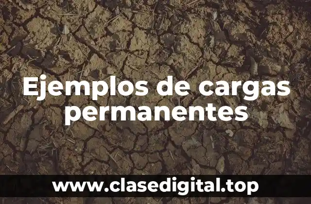 Ejemplos de cargas permanentes