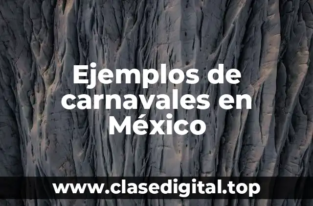 Ejemplos de carnavales en México