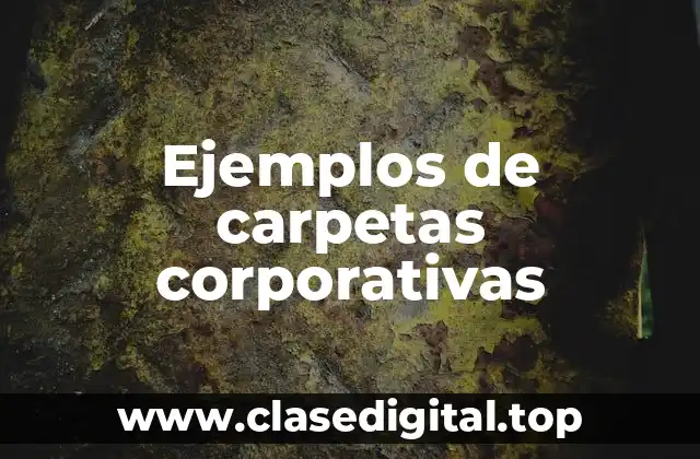 Ejemplos de carpetas corporativas