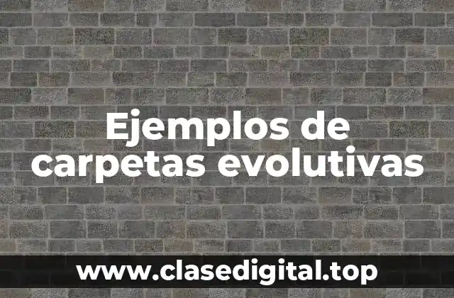 Ejemplos de carpetas evolutivas