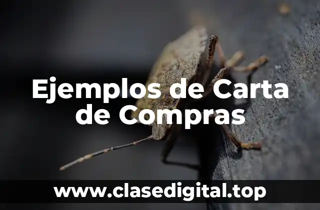 Ejemplos de Carta de Compras