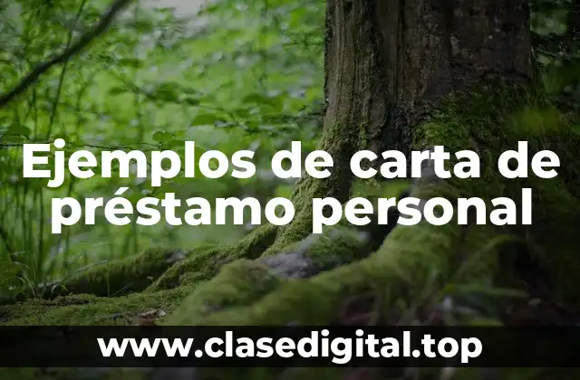 Ejemplos de carta de préstamo personal