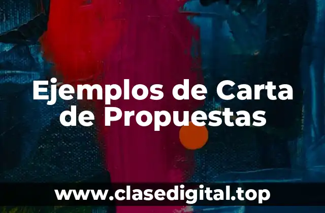 Ejemplos de Carta de Propuestas
