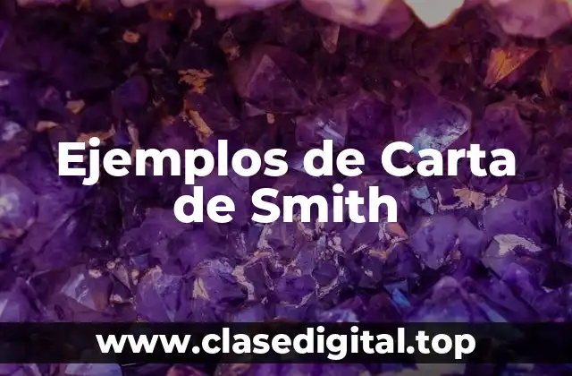 Ejemplos de Carta de Smith