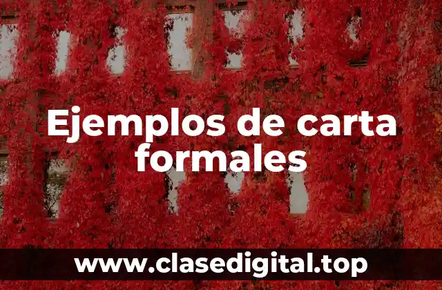Ejemplos de carta formales