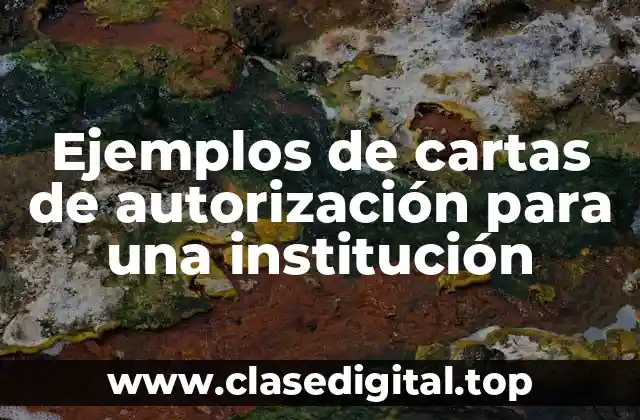 Ejemplos de cartas de autorización para una institución