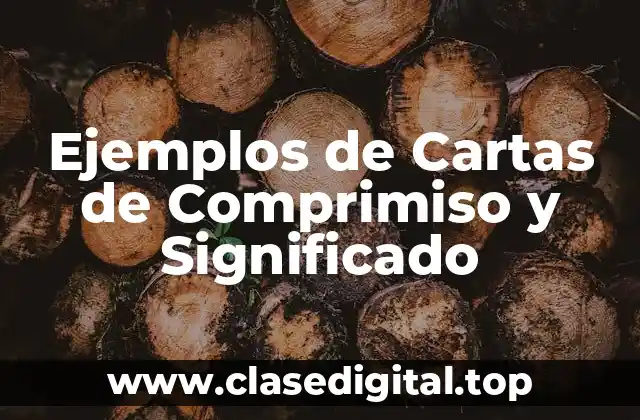 Ejemplos de Cartas de Comprimiso y Significado