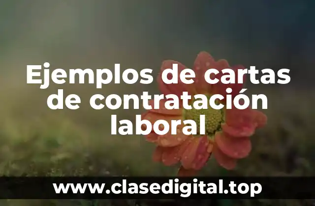 Ejemplos de cartas de contratación laboral