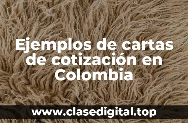 Ejemplos de cartas de cotización en Colombia