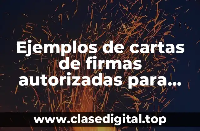 Ejemplos de cartas de firmas autorizadas para recibir material