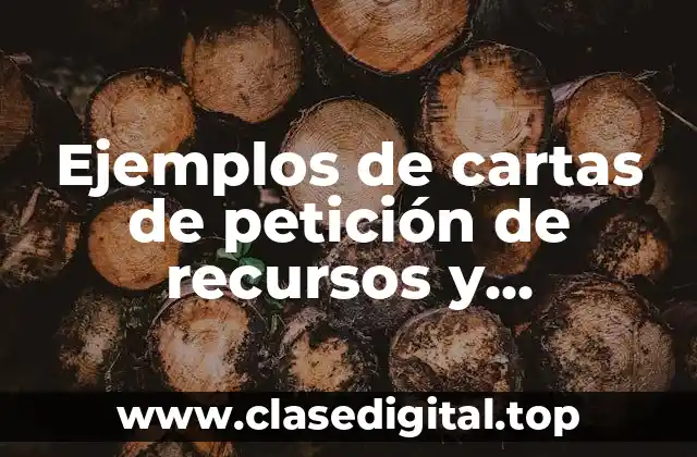 Ejemplos de cartas de petición de recursos y Significado