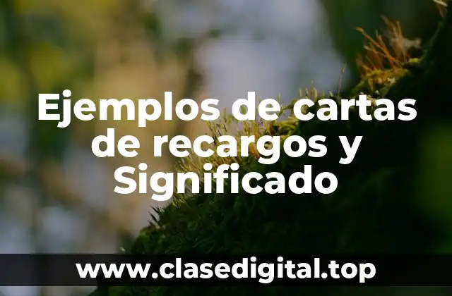 Ejemplos de cartas de recargos