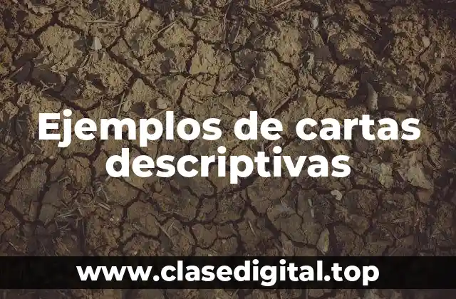 Ejemplos de cartas descriptivas