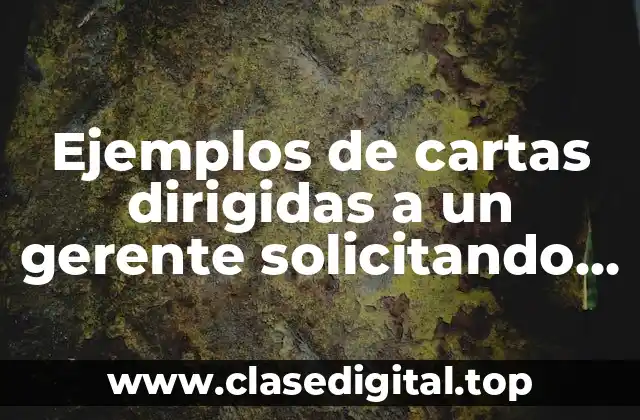 Ejemplos de cartas dirigidas a un gerente solicitando una auditoria