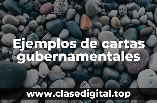 Ejemplos de cartas gubernamentales