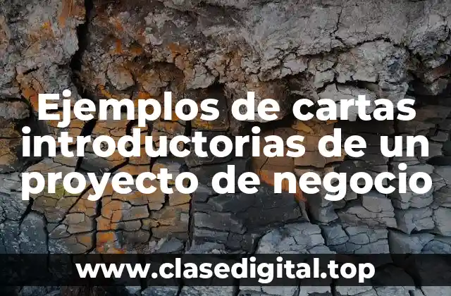 Ejemplos de cartas introductorias de un proyecto de negocio