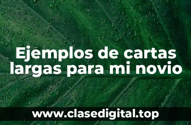 Ejemplos de cartas largas para mi novio