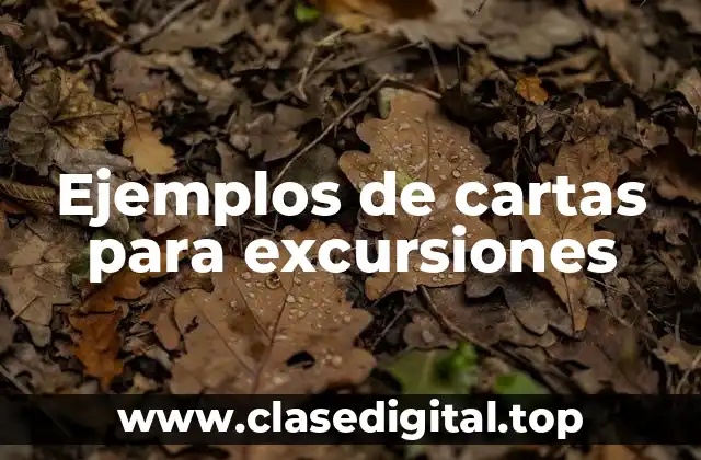 Ejemplos de cartas para excursiones
