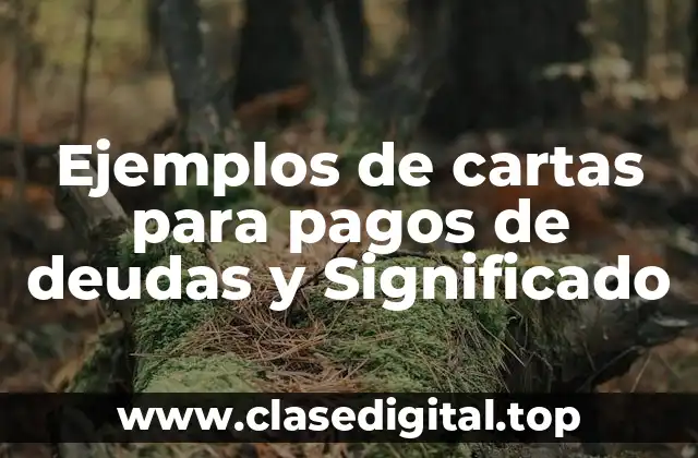 Ejemplos de cartas para pagos de deudas y Significado
