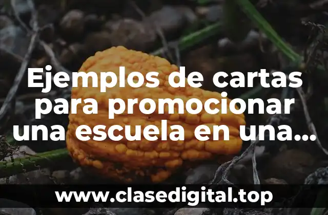 Ejemplos de cartas para promocionar una escuela en una empresa