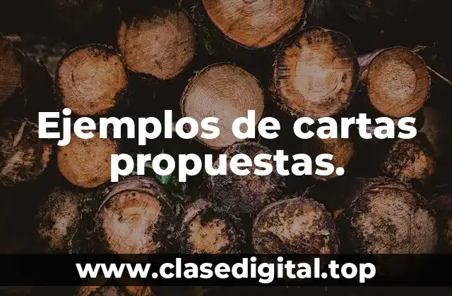 Ejemplos de cartas propuestas.