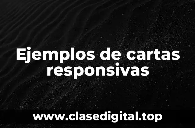 Ejemplos de cartas responsivas