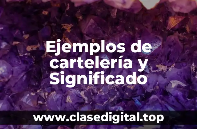 Ejemplos de cartelería y Significado