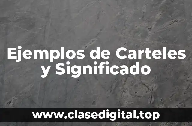 Ejemplos de Carteles y Significado