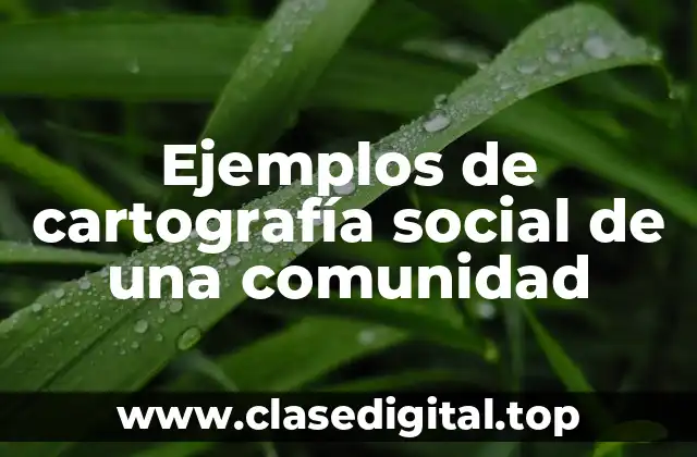 Ejemplos de cartografía social de una comunidad