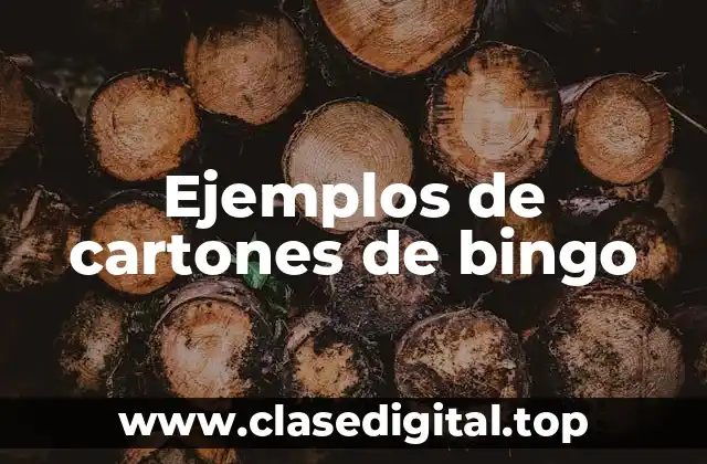 Ejemplos de cartones de bingo