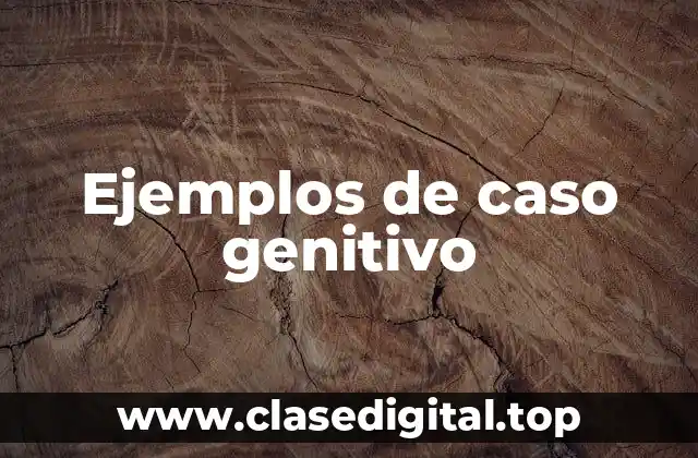 Ejemplos de caso genitivo