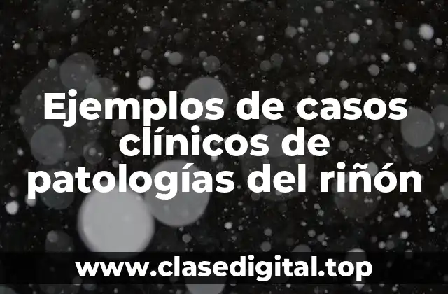 Ejemplos de casos clínicos de patologías del riñón
