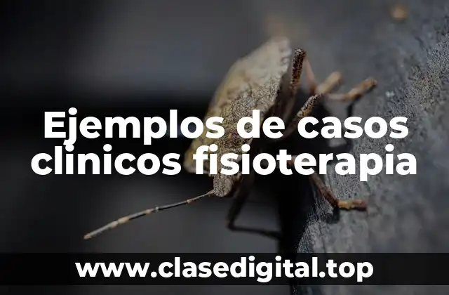 Ejemplos de casos clinicos fisioterapia