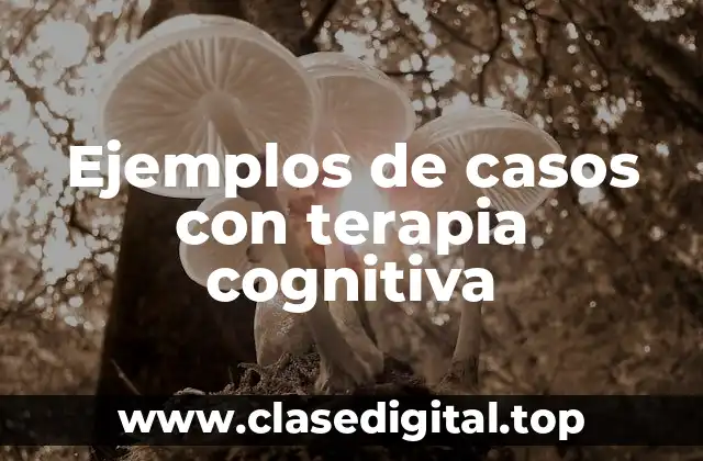 Ejemplos de casos con terapia cognitiva