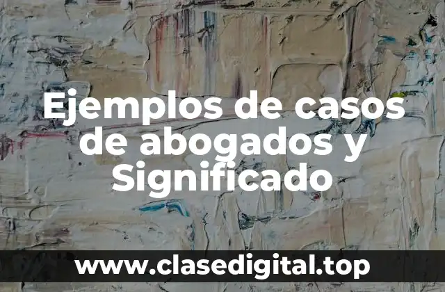 Ejemplos de casos de abogados y Significado