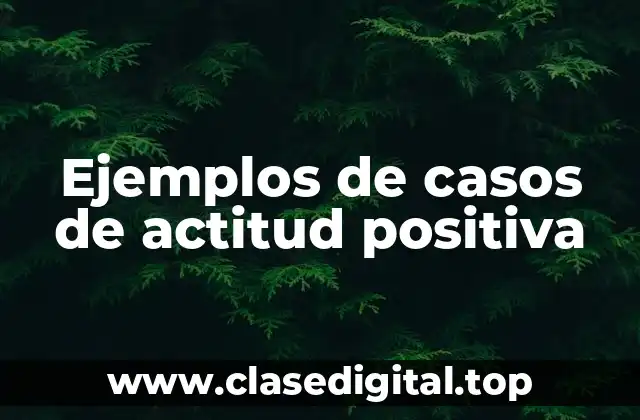 Ejemplos de casos de actitud positiva