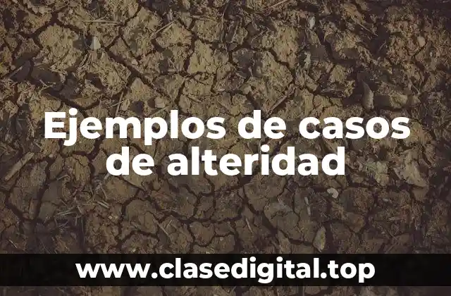 Ejemplos de casos de alteridad
