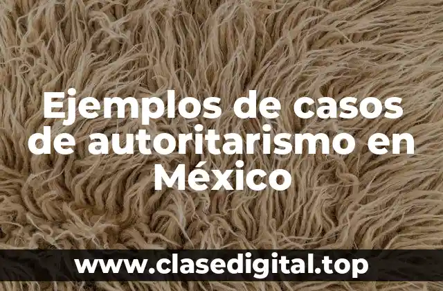 Ejemplos de casos de autoritarismo en México