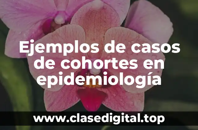 Ejemplos de casos de cohortes en epidemiología