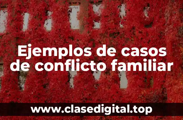 Ejemplos de casos de conflicto familiar