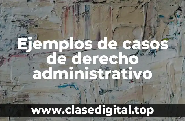 Ejemplos de casos de derecho administrativo